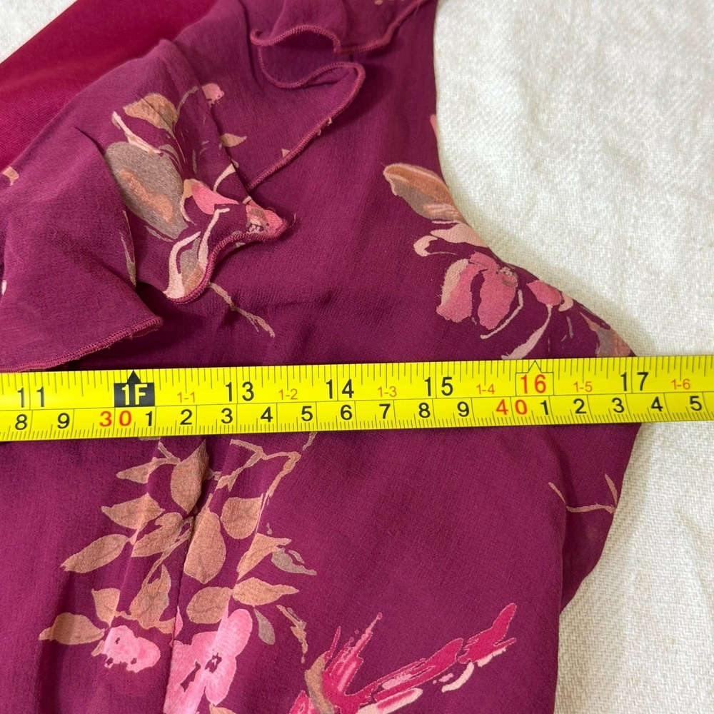 Jonathan Martin Studio VTG Y2K Silk Maxi Dress Sz 10 Floral Fairy Ruffle Babydol - Picture 6 of 9